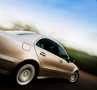 car driving on road