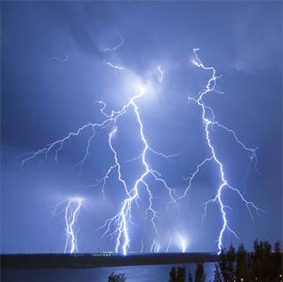 Lightning storm